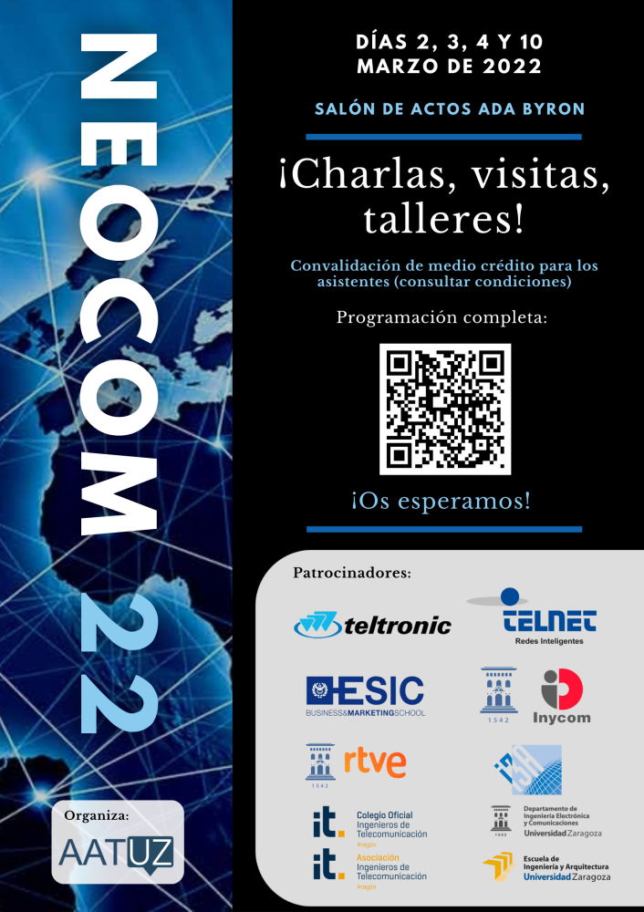 Póster Feria de Ciencias Evento Moderno Negro y Azul
